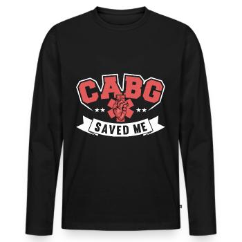 Transplantation cardiaque Chirurgie cardiaque Chirurgie cardiaque Chirurgie cardiaque Bypass - T-shirt manches longues Premium bio Homme - noir - Devant - Nico (187cm)