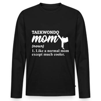 Taekwondo Taekwondoin Tae kwon do Arts Martiaux - T-shirt manches longues Premium bio Homme - noir - Devant - Nico (187cm)