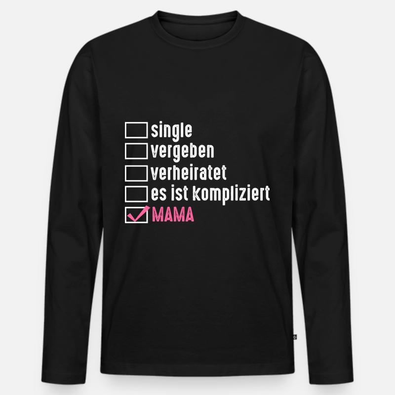 Mutter Mama - Männer Premium Bio Langarmshirt - Schwarz