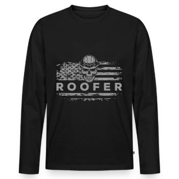 Artisan Maître Marteau Leyendecker - T-shirt manches longues Premium bio Homme - noir - Devant - Nico (187cm)
