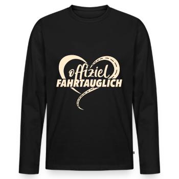 Führerschein Bestanden - Männer Premium Bio Langarmshirt - Schwarz - Vorne - Nico (187cm)