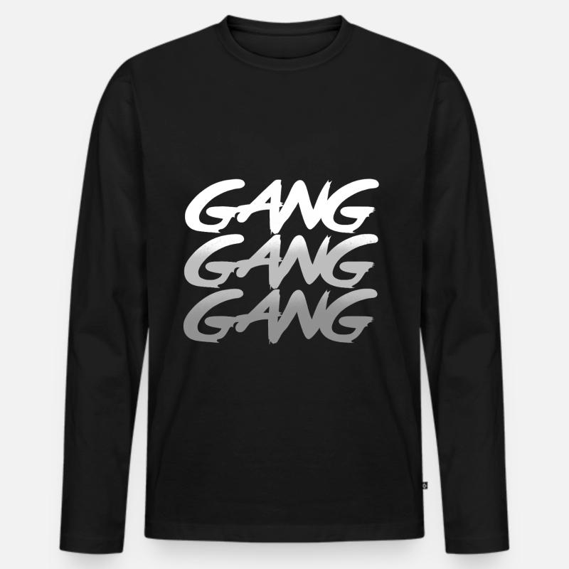 Gang - Männer Premium Bio Langarmshirt - Schwarz