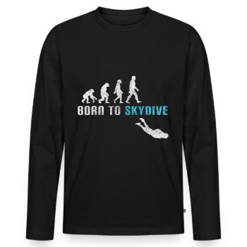 Skydiving Jump - Men's Premium Organic Long Sleeve Shirt - black - Front - Nico (187cm)