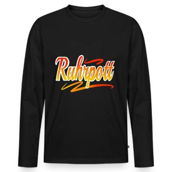 Ruhrpott - Men's Premium Organic Long Sleeve Shirt - black - Front - Nico (187cm)