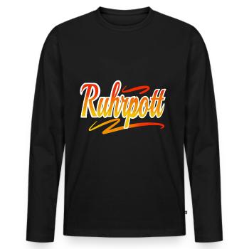Ruhrpott - Men's Premium Organic Long Sleeve Shirt - black - Front - Nico (187cm)