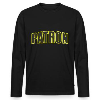 Le Patron - T-shirt manches longues Premium bio Homme - noir - Devant - Nico (187cm)
