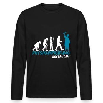 Physikum Medizin Prüfung bestanden Student - Männer Premium Bio Langarmshirt - Schwarz - Vorne - Nico (187cm)