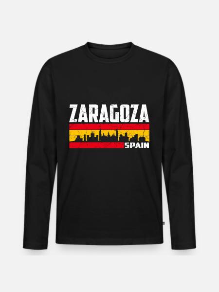 Zaragoza Spain - Men's Premium Organic Long Sleeve Shirt - black