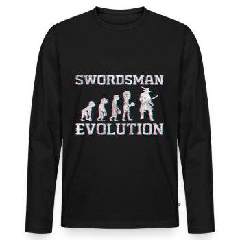 Schwert Axt Japan Gewinn - Männer Premium Bio Langarmshirt - Schwarz - Vorne - Nico (187cm)