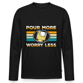 celebrate drink schnapps - Men's Premium Organic Long Sleeve Shirt - black - Front - Nico (187cm)