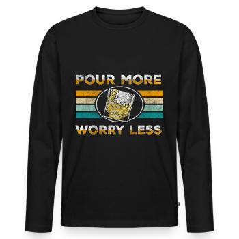 drinks longsdrinks - Men's Premium Organic Long Sleeve Shirt - black - Front - Nico (187cm)