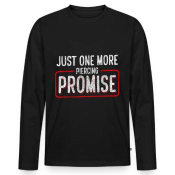Piercing Needle Profession Body - Men's Premium Organic Long Sleeve Shirt - black - Front - Nico (187cm)