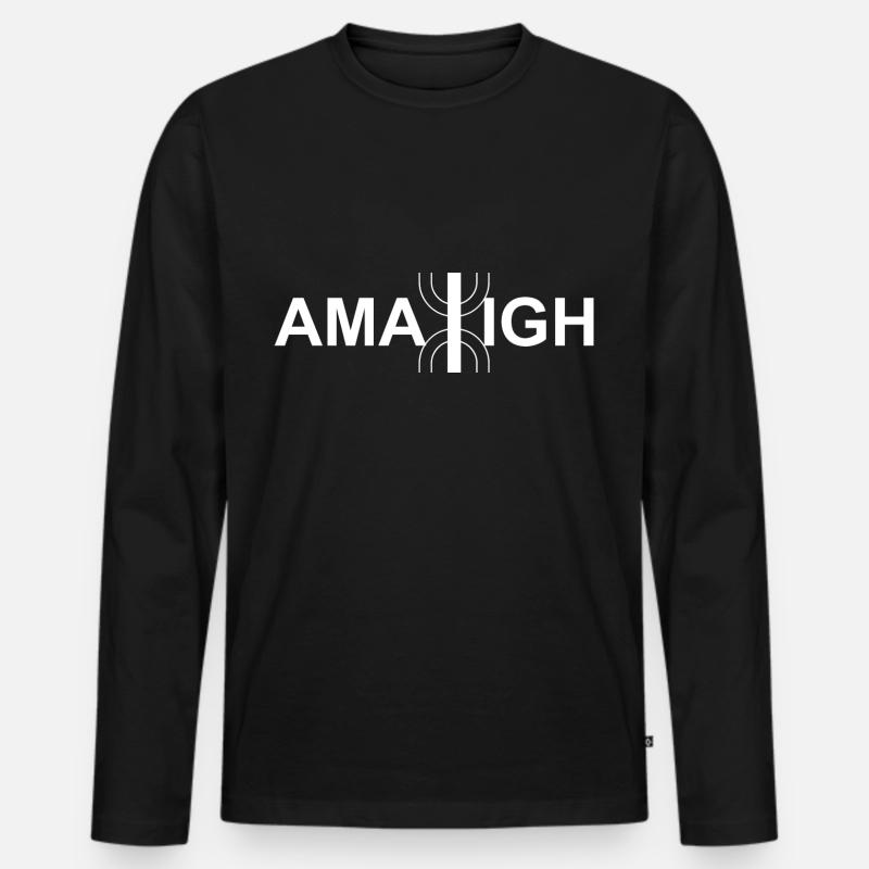 Berber - Männer Premium Bio Langarmshirt - Schwarz