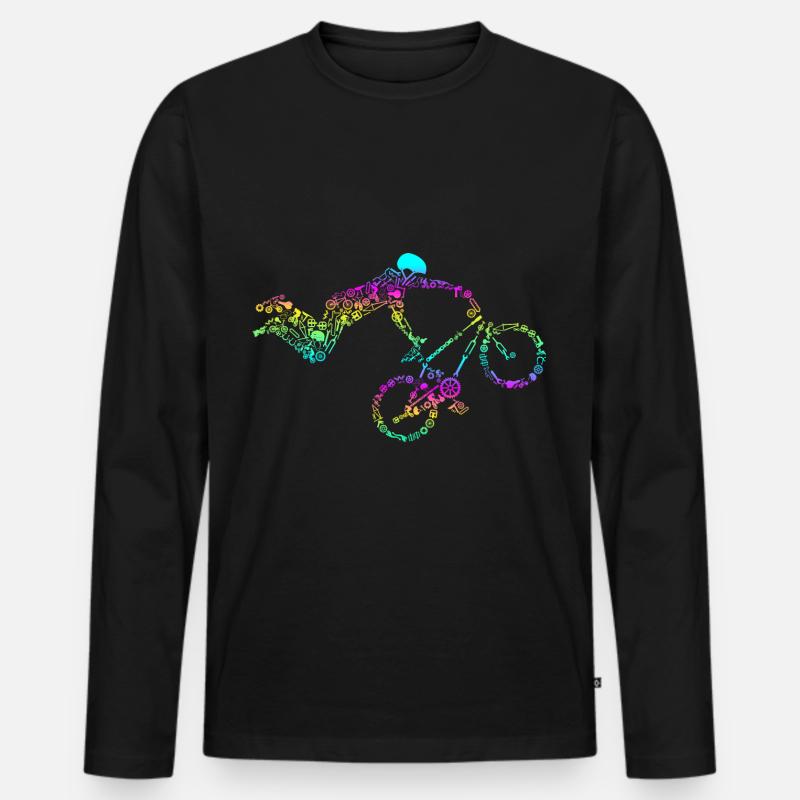BMX - Männer Premium Bio Langarmshirt - Schwarz