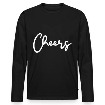 Vive le toast - T-shirt manches longues Premium bio Homme - noir - Devant - Nico (187cm)