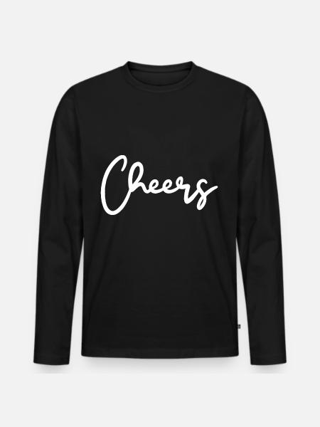 Cheers toast - Men's Premium Organic Long Sleeve Shirt - black