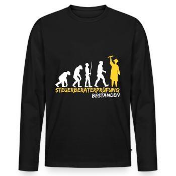 Steuerberater Prüfung bestanden Bestandene Lustig - Männer Premium Bio Langarmshirt - Schwarz - Vorne - Nico (187cm)