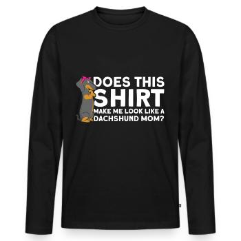 Dackel Dackel Dackel Mama Dackel Haustier - Männer Premium Bio Langarmshirt - Schwarz - Vorne - Nico (187cm)