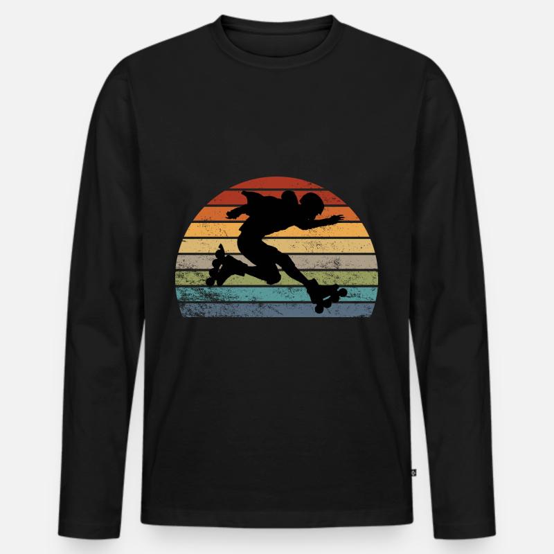 Rollerblades Rollerblades - Männer Premium Bio Langarmshirt - Schwarz