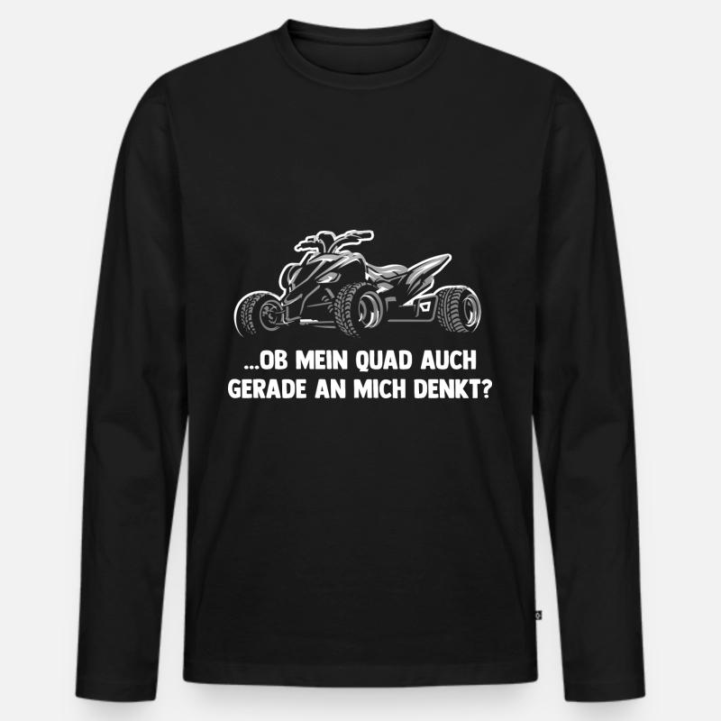 Motorrad Quad - Männer Premium Bio Langarmshirt - Schwarz