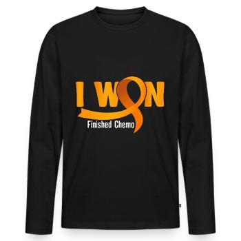 Leukemia Awareness Month Leukemia Survivor - Men's Premium Organic Long Sleeve Shirt - black - Front - Nico (187cm)