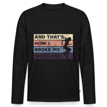 Freerunning Running Underground - Men's Premium Organic Long Sleeve Shirt - black - Front - Nico (187cm)
