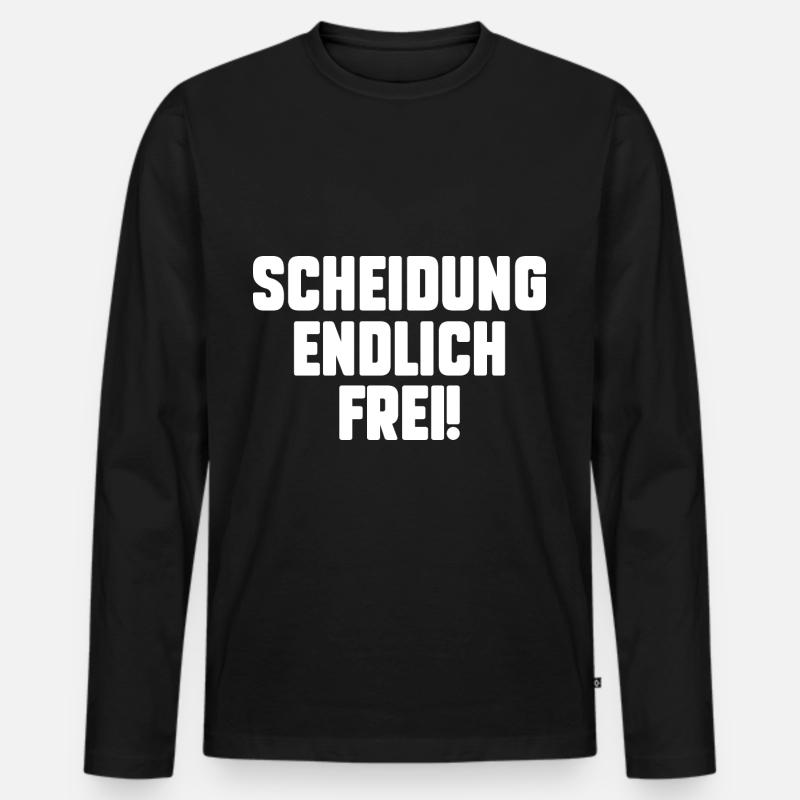 Geschieden Scheidung Scheidungsparty - Männer Premium Bio Langarmshirt - Schwarz