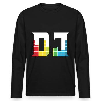 DJ Equalizer - Männer Premium Bio Langarmshirt - Schwarz - Vorne - Nico (187cm)