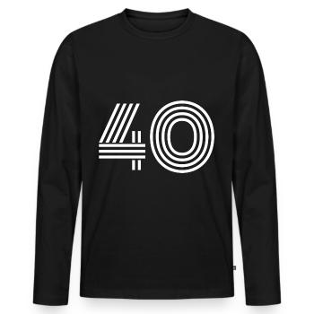 40 - T-shirt manches longues Premium bio Homme - noir - Devant - Nico (187cm)