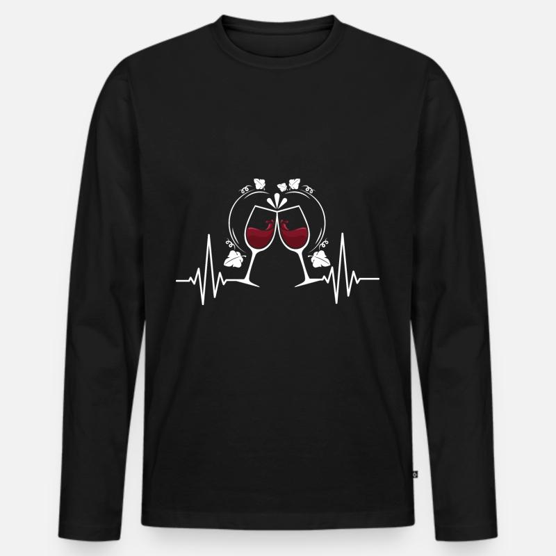 Winzer Weinbauer - Männer Premium Bio Langarmshirt - Schwarz