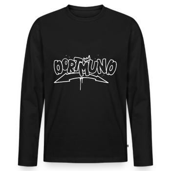 Dortmund Graffiti - T-shirt manches longues Premium bio Homme - noir - Devant - Nico (187cm)