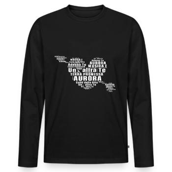 L’Aurora ,Terra Promessa,Adesso Tu, Italo Hit - T-shirt manches longues Premium bio Homme - noir - Devant - Nico (187cm)