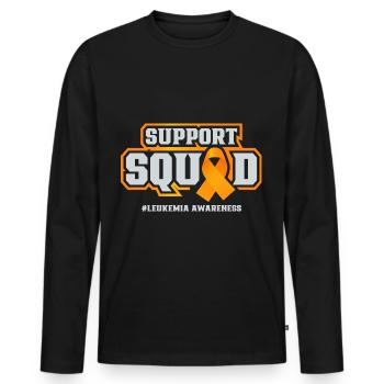 Leukemia Awareness Month Leukemia Survivor - Men's Premium Organic Long Sleeve Shirt - black - Front - Nico (187cm)