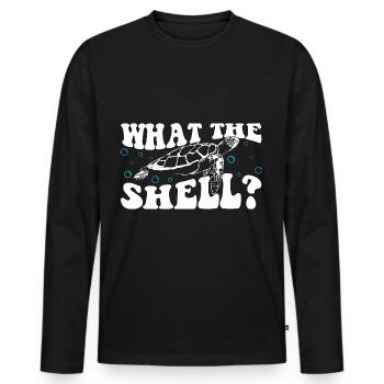 Bien-être animal en bassin marin Protection des espèces - T-shirt manches longues Premium bio Homme - noir - Devant - Nico (187cm)