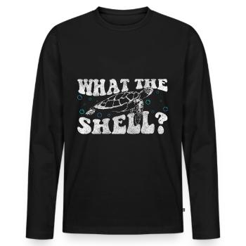 Schildkröten Meer Langsam - Männer Premium Bio Langarmshirt - Schwarz - Vorne - Nico (187cm)