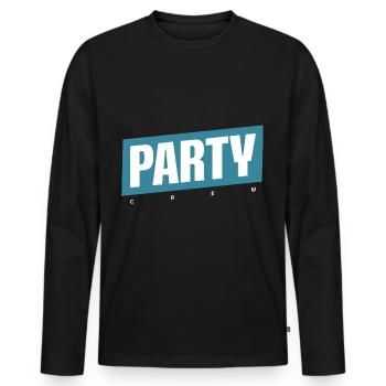 Party Crew - Men's Premium Organic Long Sleeve Shirt - black - Front - Nico (187cm)