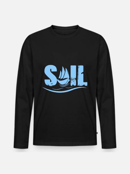 Sailing sail sailing - Men's Premium Organic Long Sleeve Shirt - black