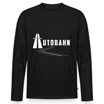 Autobahn mit Straße - Männer Premium Bio Langarmshirt - Schwarz - Vorne - Nico (187cm)