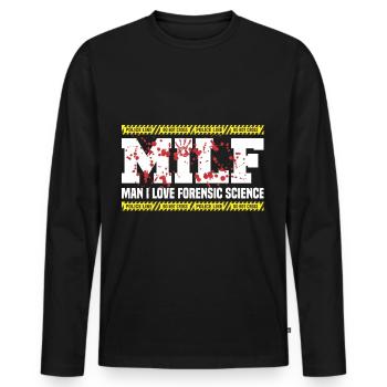 Forensic Scientist Forensic Forensic Science - Men's Premium Organic Long Sleeve Shirt - black - Front - Nico (187cm)