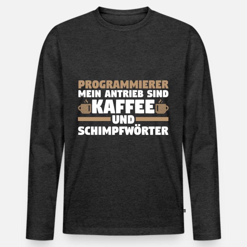 Programmieren Entwickler Coder Kaffee Programmiere Männer Premium Bio Langarmshirt