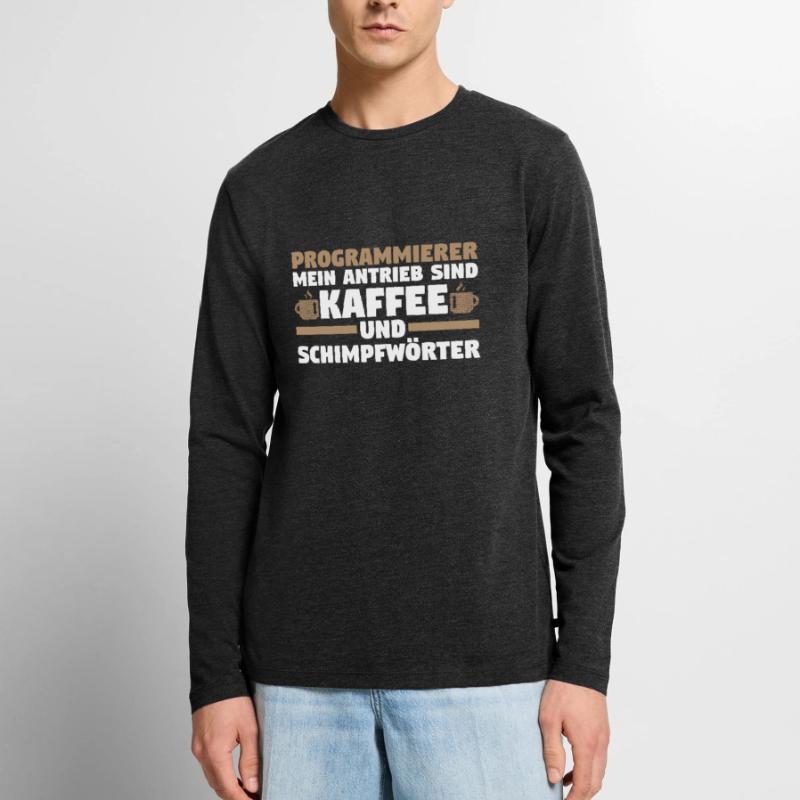 Programmieren Entwickler Coder Kaffee Programmiere Männer Premium Bio Langarmshirt