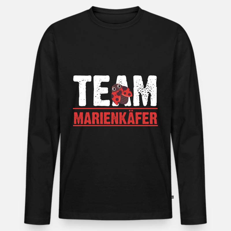 Marienkäfer - Männer Premium Bio Langarmshirt - Schwarz