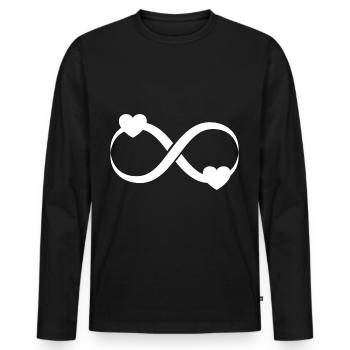 Heart Infinite Infinite - Men's Premium Organic Long Sleeve Shirt - black - Front - Nico (187cm)