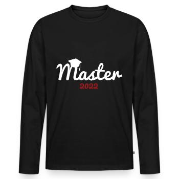 Master Hut 2022 Abschluss Geschenk Mastertitel - Männer Premium Bio Langarmshirt - Schwarz - Vorne - Nico (187cm)