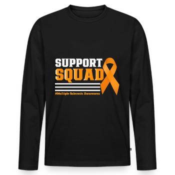 Multiple Sclerosis Awareness Day Multiple Sclerosis - Men's Premium Organic Long Sleeve Shirt - black - Front - Nico (187cm)