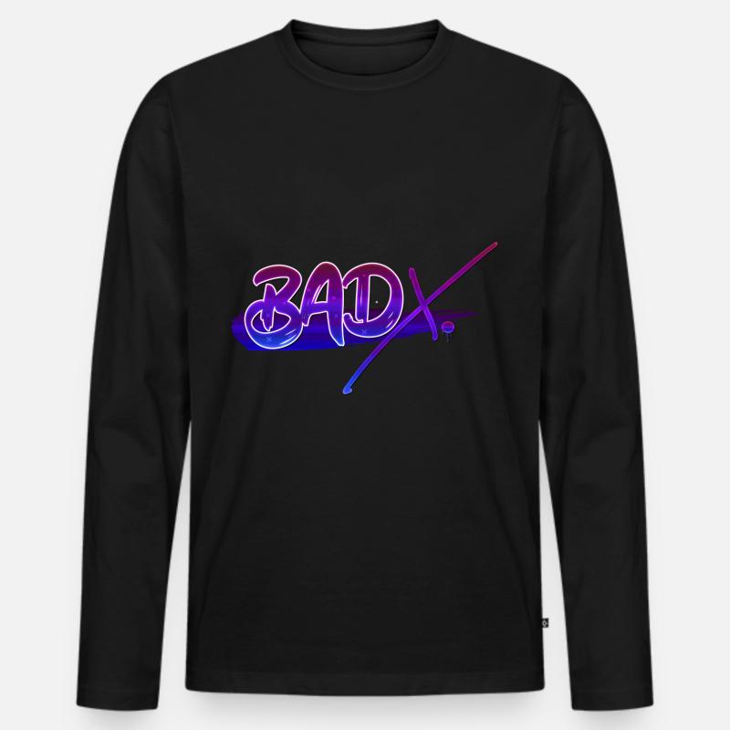 BadX. Design - Männer Premium Bio Langarmshirt - Schwarz