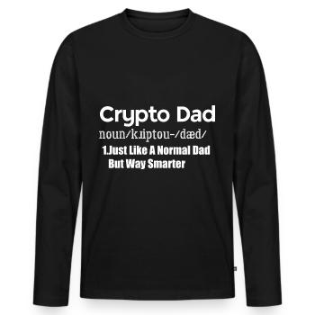 Crypto Dad Like A Normal Dad Bitcoin Coin Miner - Männer Premium Bio Langarmshirt - Schwarz - Vorne - Nico (187cm)