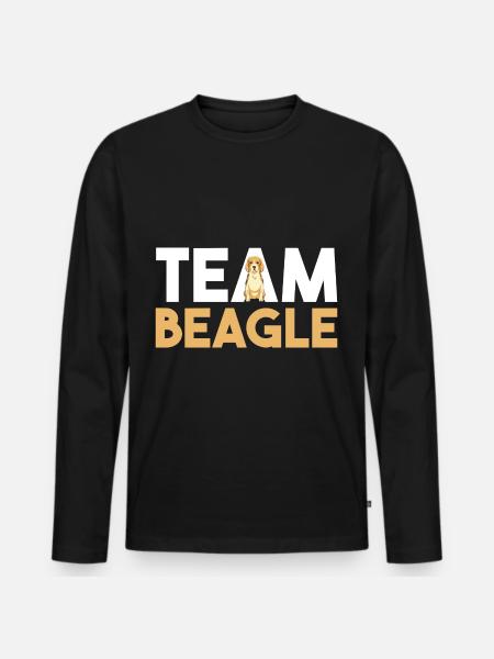Hund Beagle - Männer Premium Bio Langarmshirt - Schwarz