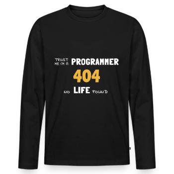 IT Informatik Informatiker Computerarbeit Geschenk - Männer Premium Bio Langarmshirt - Schwarz - Vorne - Nico (187cm)