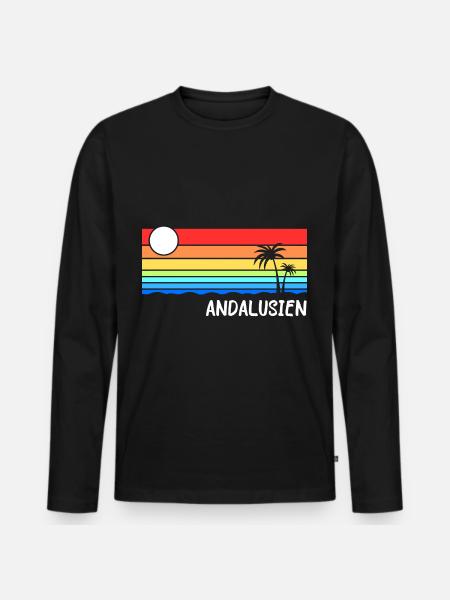 Andalusia Spain Holiday Idea - Men's Premium Organic Long Sleeve Shirt - black